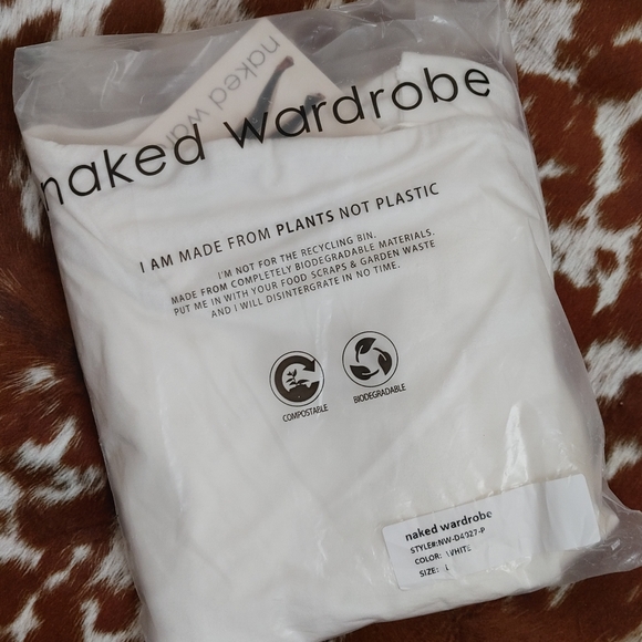 NAKED WARDROBE: THE NW TUBE DRESS, WHITE L - Picture 15 of 16